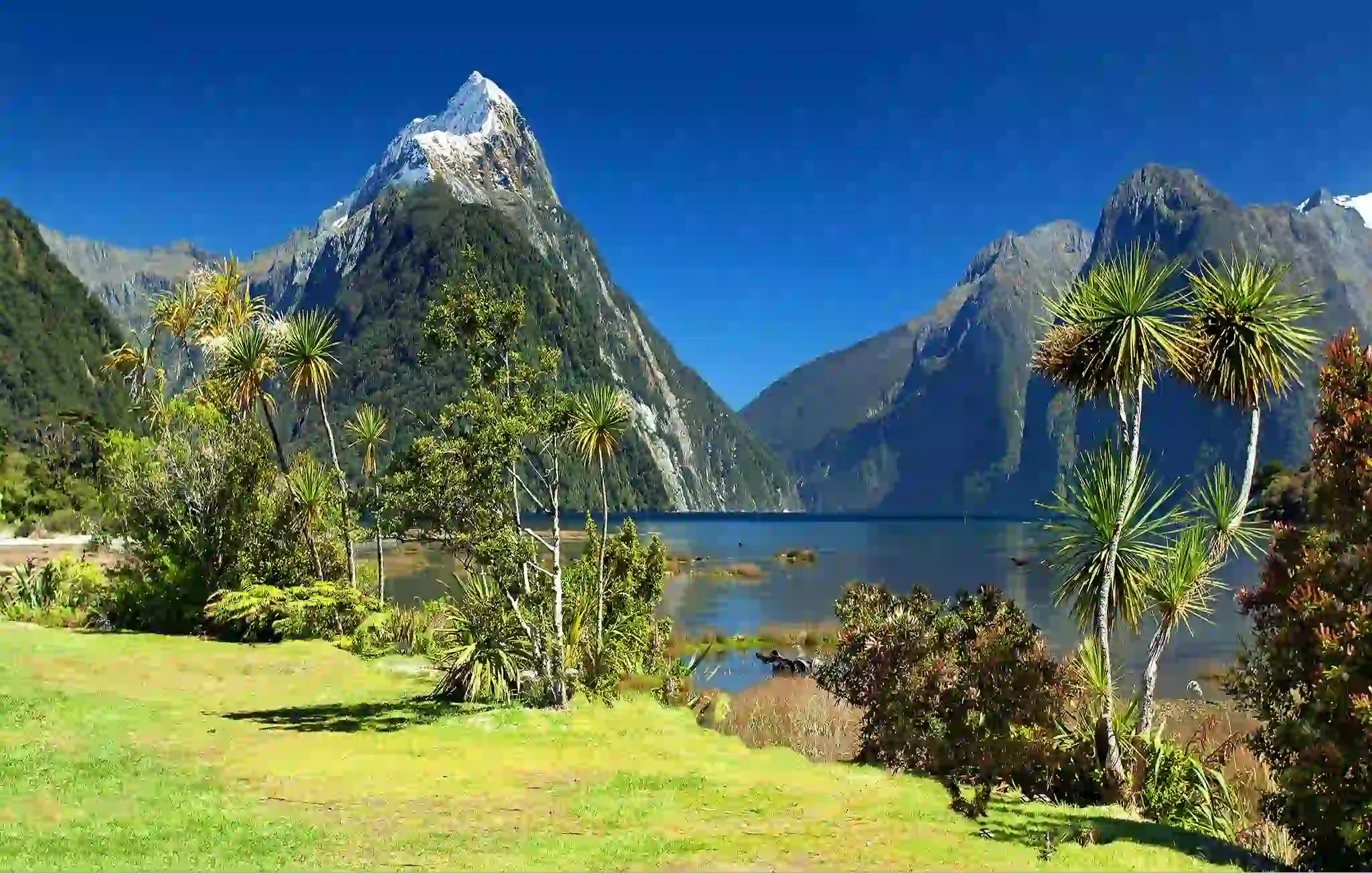 Church on hill with mountains
